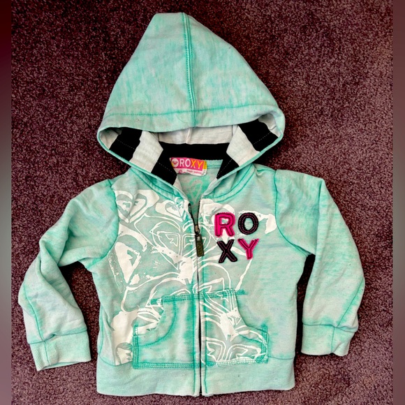 🔮 5/$25 Roxy Kids Mint Green Hoodie - Picture 1 of 5